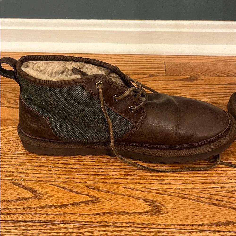 GUC UGG Neumel Woolrich Donegal Leather Sheepwool Chukka Boots